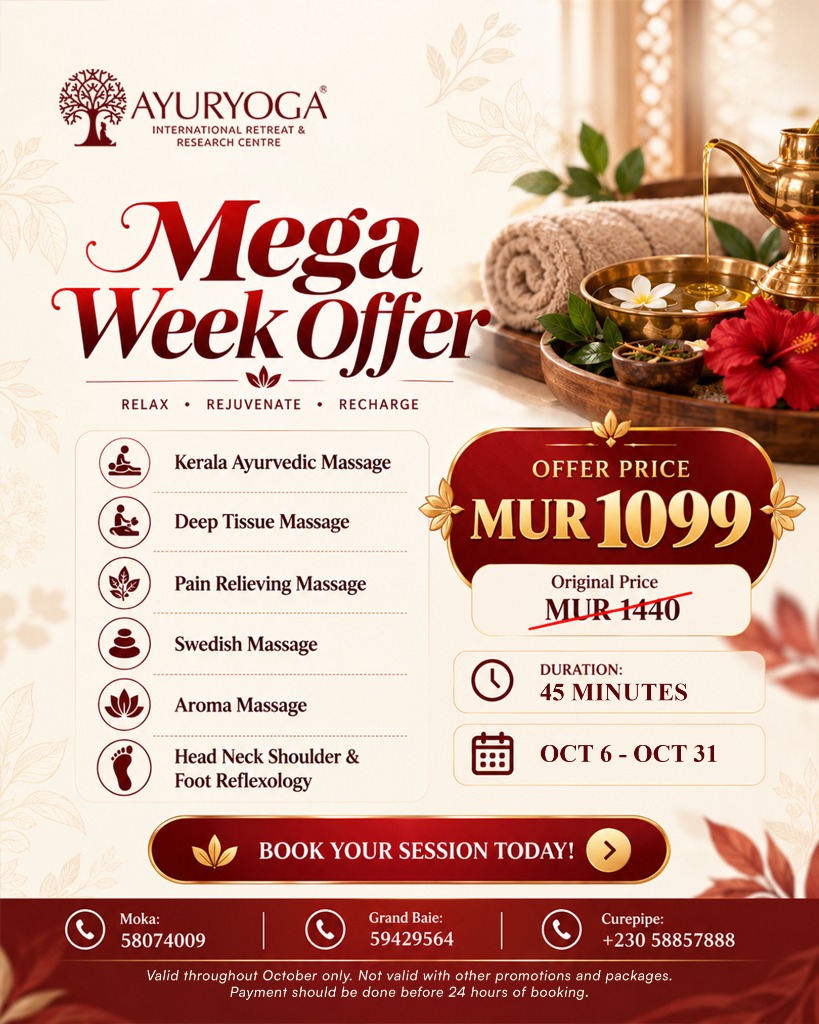 Mega Week Offer - Therapeutic & Relaxing Massages for MUR 1099